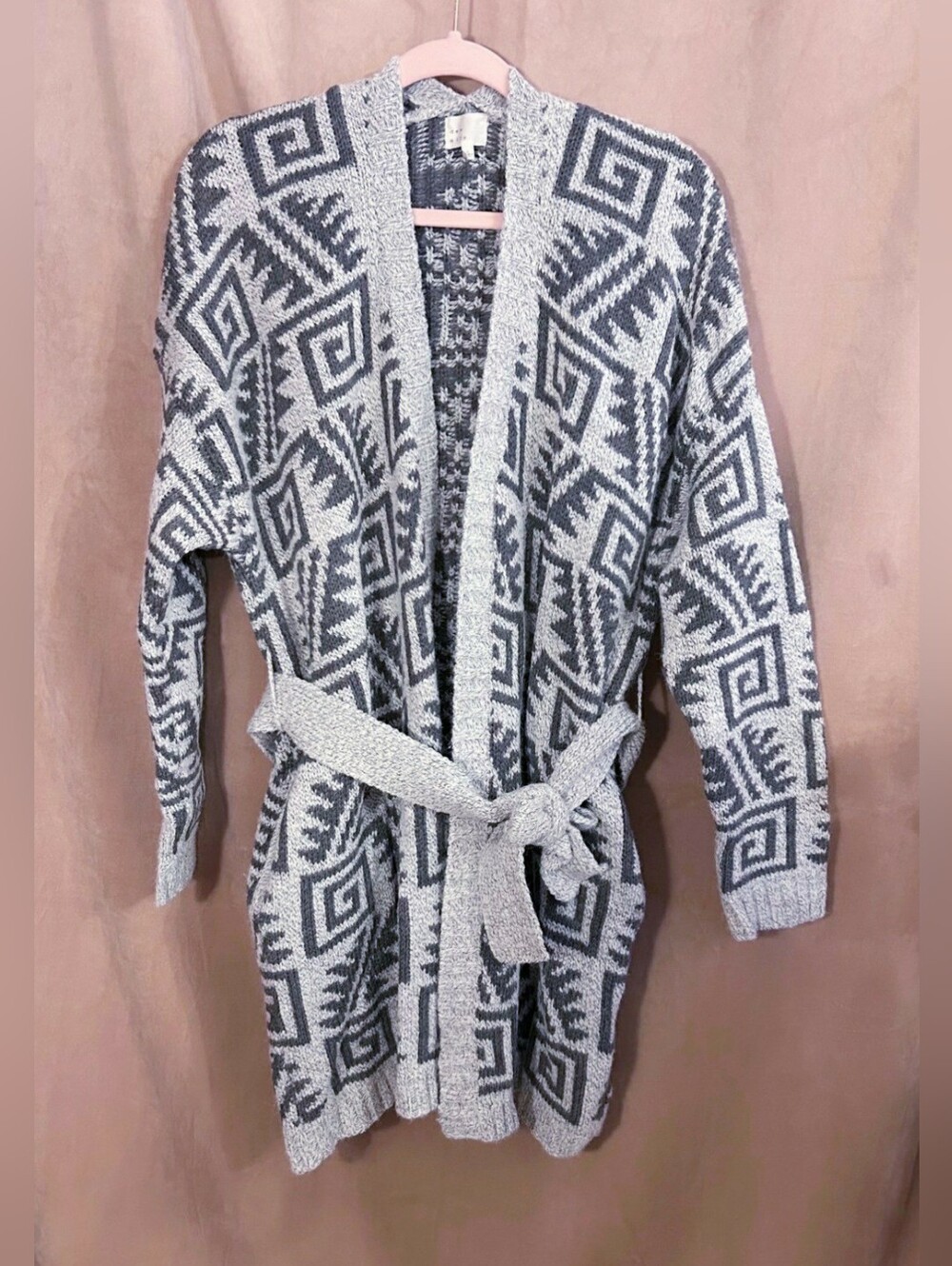 DEE ELLY PRINTED POCKETED CARDIGAN